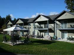 New Horizon Motel Welcome sign at Christina Lake, B.C. 